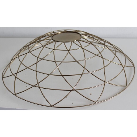 Large 18" Round brass wire Lotus basket Home Décor Staging - Picture 11 of 11